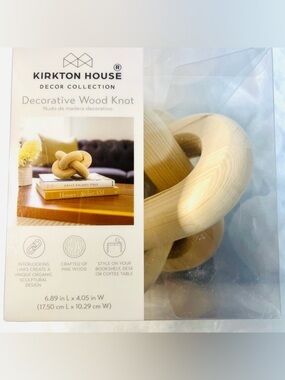 Kirkton House Cream Decorative Wood Knot - Pine Wood Accent